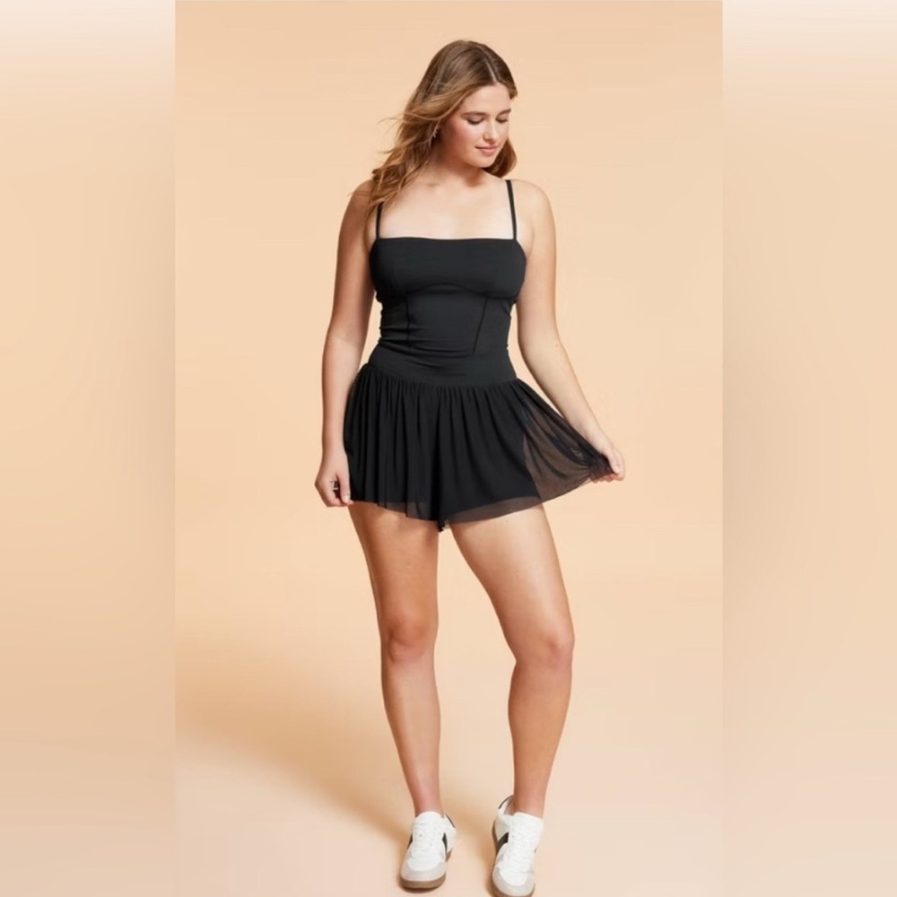 Black Sleeveless Square Neck Jumpsuit